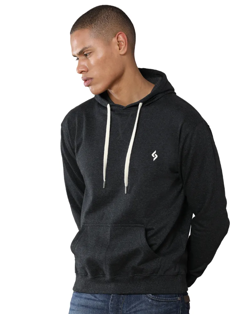 Buy Womens Plus Size Hoodie Sweatshirt with Front Zip Opening,  Colour:Charcoal Grey Melange, GE-PLUS-2023-LSSLZ1-M at